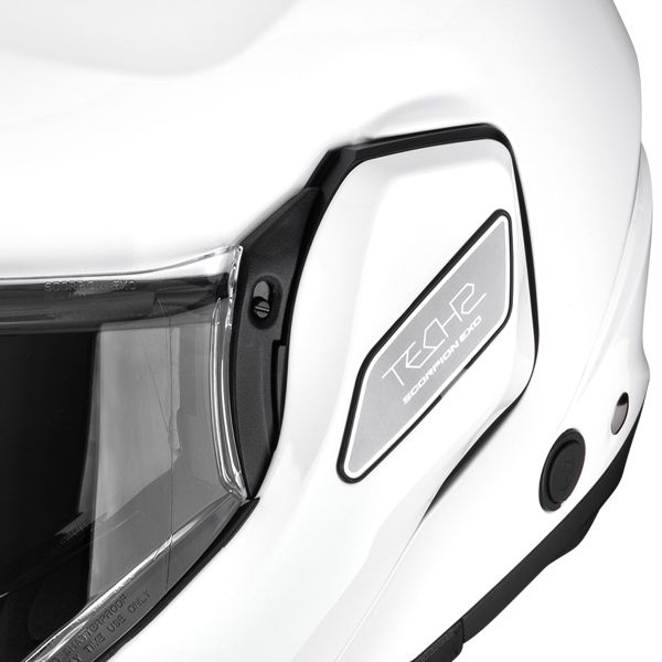 Scorpion Exo-Tech II Solid White + Kit bluetooth Exo-Com Link-1C
