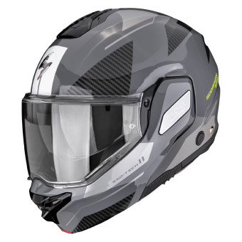 Flip Up Scorpion Exo-Tech II Void Silver Neon Yellow