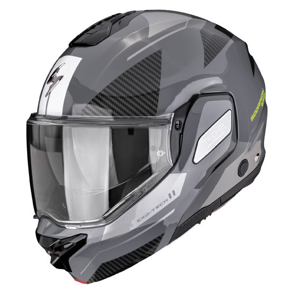 Flip Up Scorpion Exo-Tech II Void Silver Neon Yellow