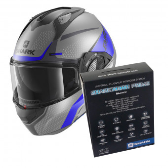 Flip Up Shark EVO GT Encke Mat ABK + Kit Bluetooth Sharktooth Prime