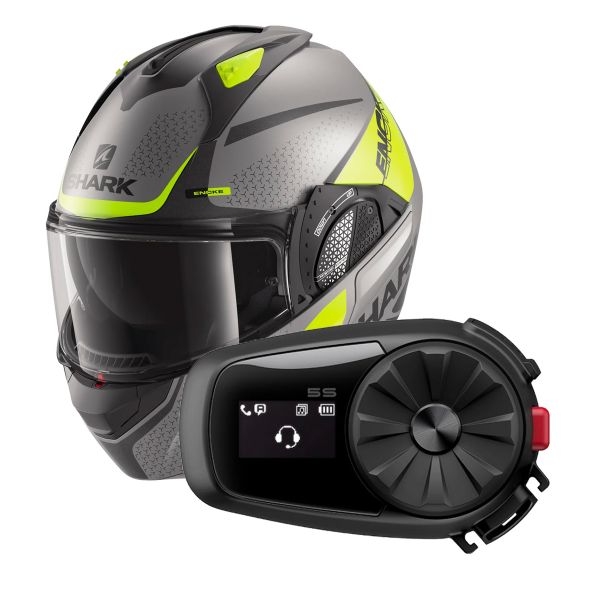 Flip Up Shark EVO GT Encke Mat AYK + Kit Bluetooth 5S