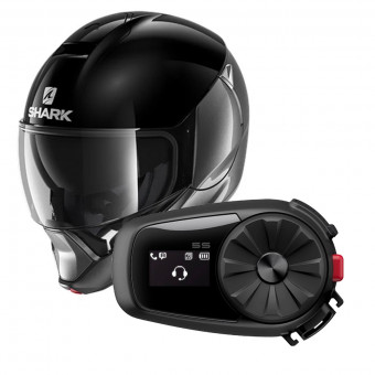 Flip Up Shark Evojet Dual Blank AKA + Kit Bluetooth 5S Solo