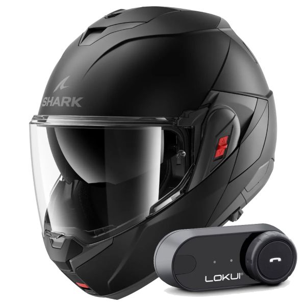 Flip Up Shark Oxo Blank Mat KMA + Kit Bluetooth Lokui K30 Flip Up Shark Oxo Blank Mat KMA + Kit Bluetooth Lokui K30