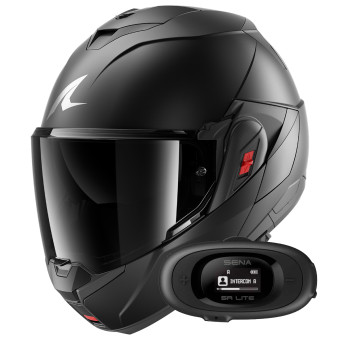 Casque Flip Up Shark Oxo Dark Shadow Mat Titan Mat A08 + Kit bluetooth 5R Lite Solo Casque Flip Up Shark Oxo Dark Shadow Mat Titan Mat A08 + Kit bluetooth 5R Lite Solo
