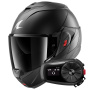 Casque Flip Up Shark Oxo Dark Shadow Mat Titan Mat A08 + Kit Bluetooth 5S Solo