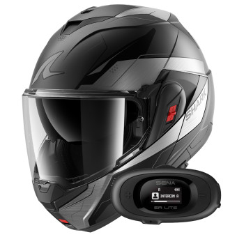 Casque Flip Up Shark Oxo Mekarium Mat AUK + Kit bluetooth 5R Lite Solo Casque Flip Up Shark Oxo Mekarium Mat AUK + Kit bluetooth 5R Lite Solo