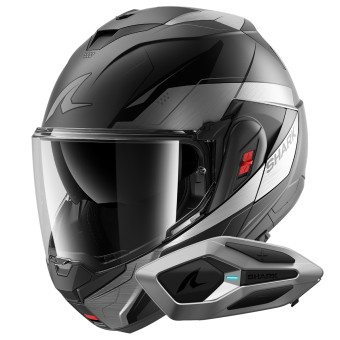 Casque Flip Up Shark Oxo Mekarium Mat AUK + Kit Bluetooth Sena for Shark Mesh Solo Casque Flip Up Shark Oxo Mekarium Mat AUK + Kit Bluetooth Sena for Shark Mesh Solo