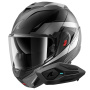 Casque Flip Up Shark Oxo Mekarium Mat AUK + Kit Bluetooth Sena for Shark Solo