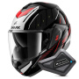 Casque Flip Up Shark Oxo Rydger KSR + Kit Bluetooth BT Mini