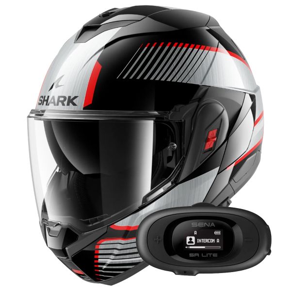 Flip Up Shark Oxo Sikter KUS + Kit bluetooth 5R Lite Solo