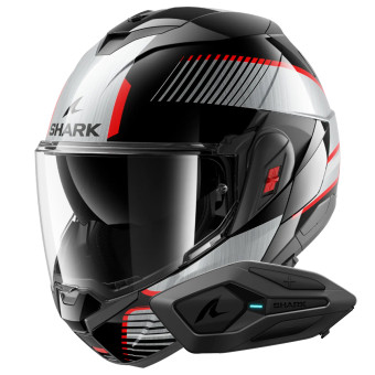 Casque Flip Up Shark Oxo Sikter KUS + Kit Bluetooth Sena for Shark Mesh Solo Casque Flip Up Shark Oxo Sikter KUS + Kit Bluetooth Sena for Shark Mesh Solo