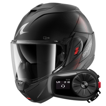 Casque Flip Up Shark Oxo SP Lyne Mat KAA + Kit Bluetooth 5S Solo Casque Flip Up Shark Oxo SP Lyne Mat KAA + Kit Bluetooth 5S Solo