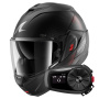 Casque Flip Up Shark Oxo SP Lyne Mat KAA + Kit Bluetooth 5S Solo