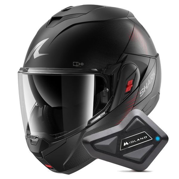 Flip Up Shark Oxo SP Lyne Mat KAA + Kit Bluetooth BT Mini