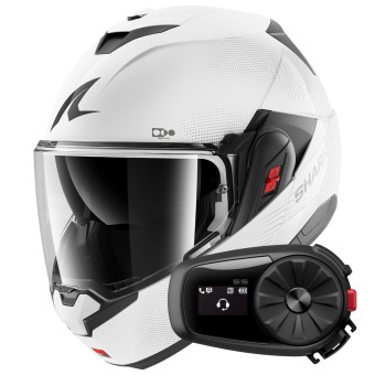 Casque Flip Up Shark Oxo SP Lyne WSS + Kit Bluetooth 5S Solo Casque Flip Up Shark Oxo SP Lyne WSS + Kit Bluetooth 5S Solo