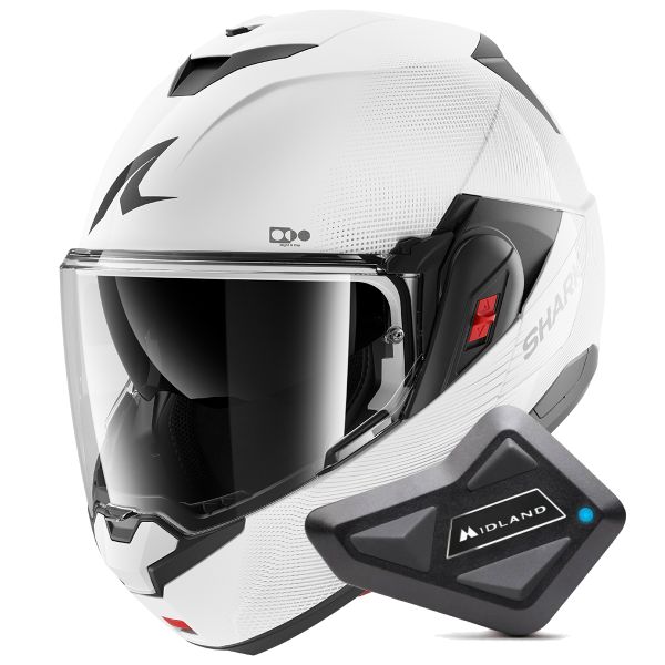 Flip Up Shark Oxo SP Lyne WSS + Kit Bluetooth BT Mini