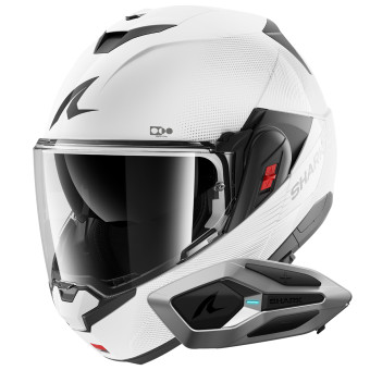 Casque Flip Up Shark Oxo SP Lyne WSS + Kit Bluetooth Sena for Shark Mesh Solo Casque Flip Up Shark Oxo SP Lyne WSS + Kit Bluetooth Sena for Shark Mesh Solo