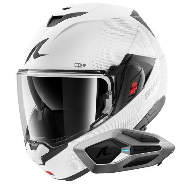Flip Up Shark Oxo SP Lyne WSS + Kit Bluetooth Sena for Shark Mesh Solo