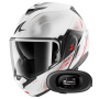 Casque Flip Up Shark Oxo Speed-Tech WRK + Kit bluetooth 5R Lite Solo