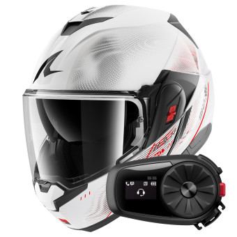 Flip Up Shark Oxo Speed-Tech WRK + Kit Bluetooth 5S Solo