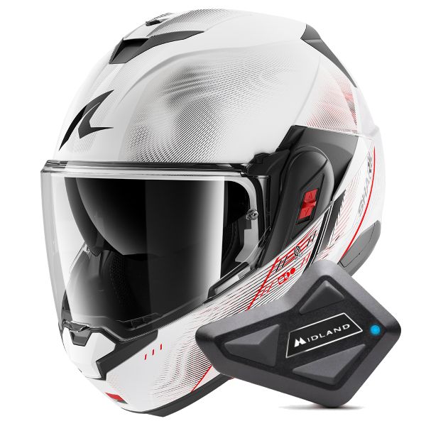 Flip Up Shark Oxo Speed-Tech WRK + Kit Bluetooth BT Mini