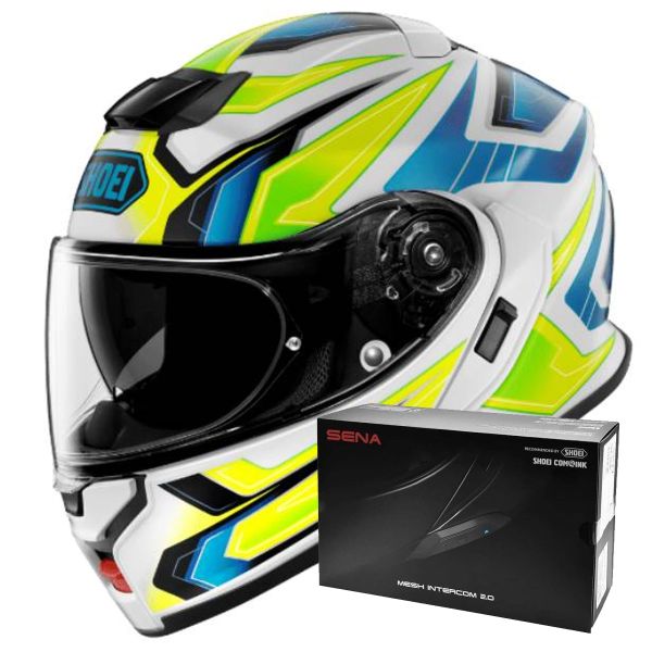 Flip Up Shoei Neotec 3 Anthem TC-3 + Intercom Sena SRL-03 Flip Up Shoei Neotec 3 Anthem TC-3 + Intercom Sena SRL-03