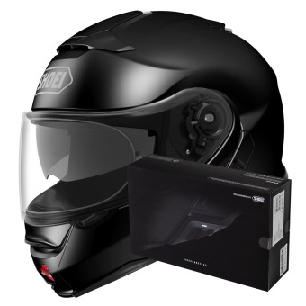 Flip Up Shoei Neotec II Black + Intercom Sena SRL-Mesh