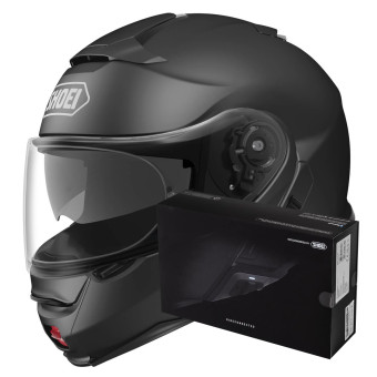 Flip Up Shoei Neotec II Matt Black + Intercom Sena SRL-Mesh