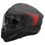 Casque Flip Up Stormer Blow Angel Black Red Matt