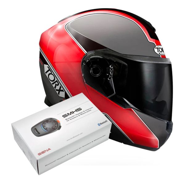 Flip Up Torx Neil 2 Trip Red + Kit Bluetooth SMH5 SoloNeil 2 Trip Red + Kit Bluetooth