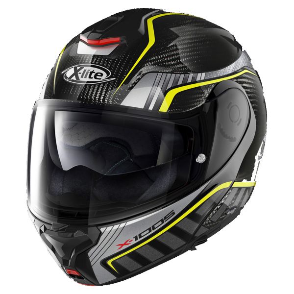Flip Up X-lite X-1005 Carbon Cheyenne N-Com Silver Yellow 18