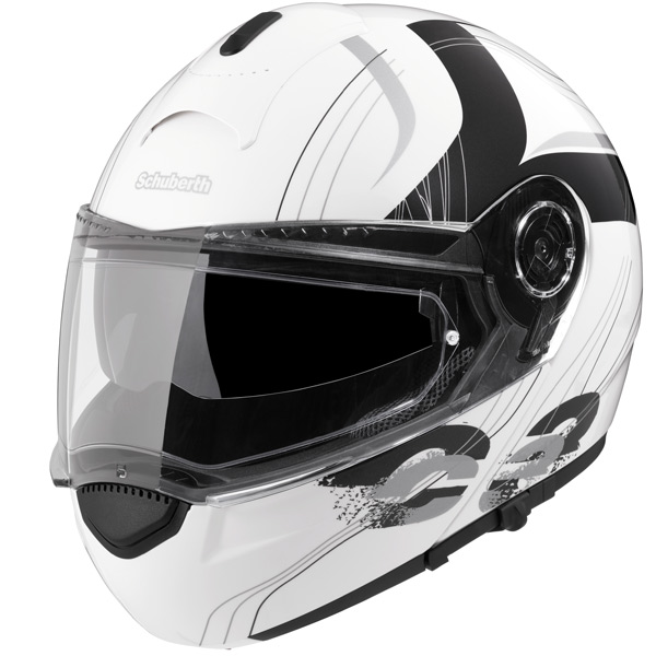 Flip Up Schuberth C3 Stripe White