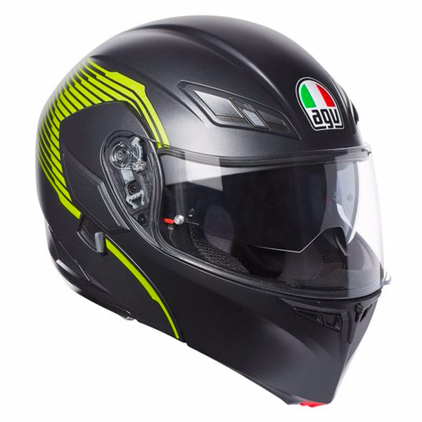Flip Up AGV Compact ST Vermont Matt Black Yellow Fluo