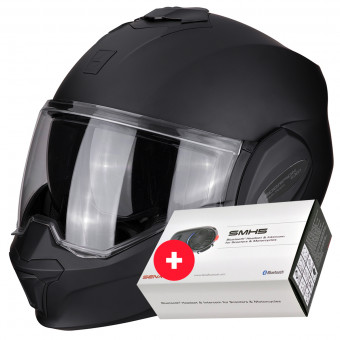 Casque Flip Up Scorpion Exo Tech Matt Black + Kit Bluetooth Sena SMH5 Casque Flip Up Scorpion Exo Tech Matt Black + Kit Bluetooth Sena SMH5