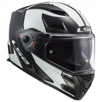 Flip Up LS2 Metro Evo P/J Sub Black Glow White FF324