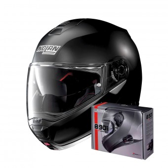 Flip Up Nolan N100 5 Classic N-Com Flat Black 10