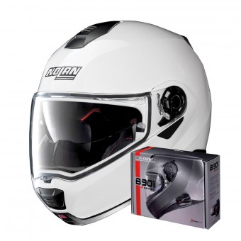 Flip Up Nolan N100 5 Special N-Com Pure White 15