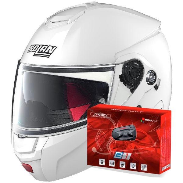 Flip Up Nolan N90 2 Classic N-Com White 5
