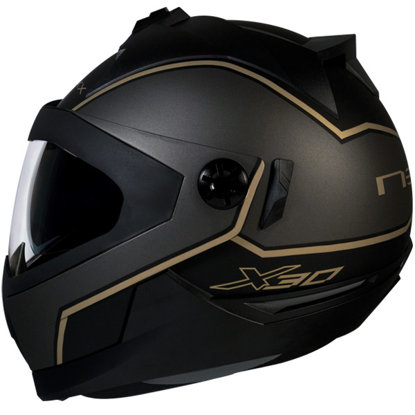 Flip Up Nexx X30 Viper Black Gold Mat