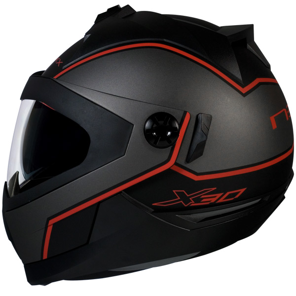 Flip Up Nexx X30 Viper Black Red Mat
