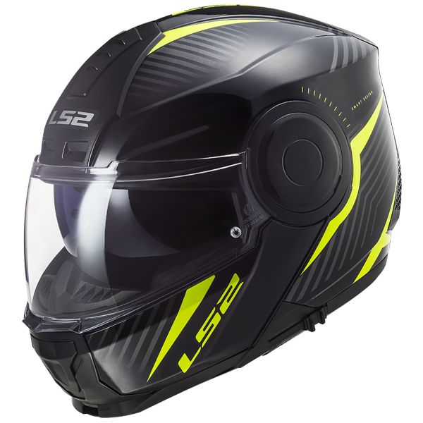 LS2 Scope Skid Black H-V Yellow FF902 + Kit Bluetooth 5S Solo