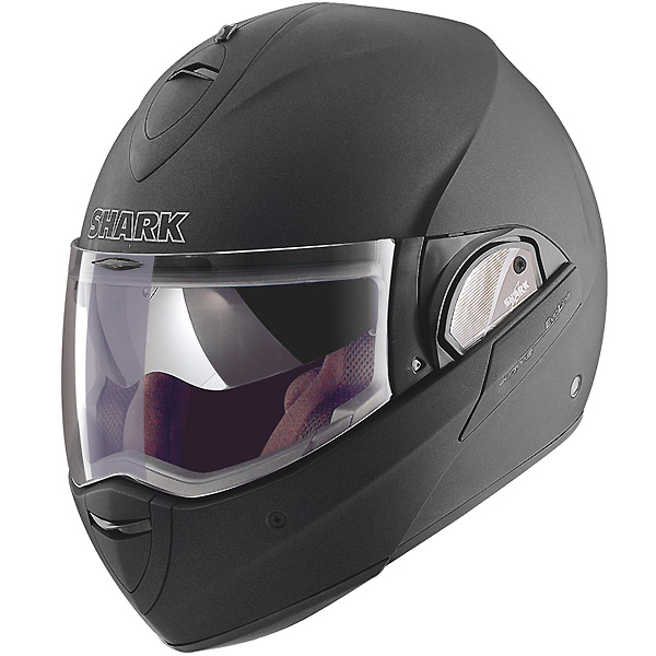 Flip Up Shark Evoline Black Mat KMA