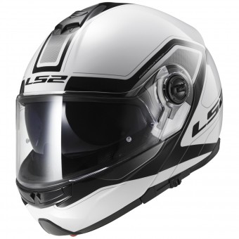 Flip Up LS2 Strobe Civik White Black FF325