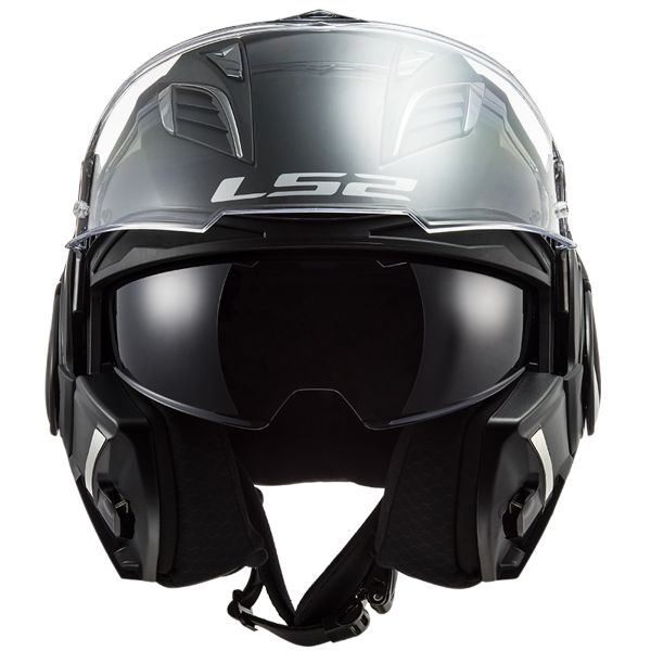 Pack Helmet + Systems LS2 Valiant II Black FF900 + Kit