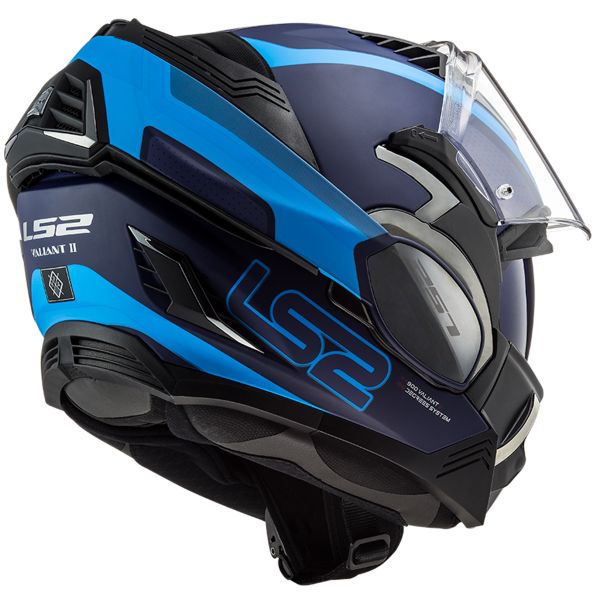 LS2 Valiant II Orbit Matt Blue FF900 + Kit Bluetooth SMH5 Solo