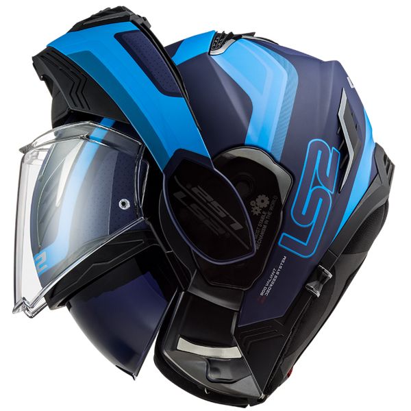 LS2 Valiant II Orbit Matt Blue FF900 + Kit Bluetooth SMH5 Solo