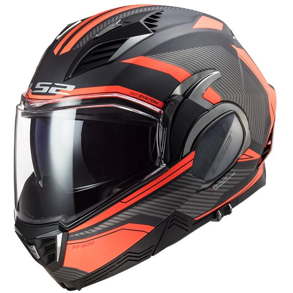 LS2 Valiant II Revo Matt Titanium Orange FF900 + Kit Bluetooth 5S Solo