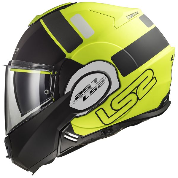 LS2 Valiant Prox Matt H-V Yellow Black FF399 + Linkin Ride Pal III