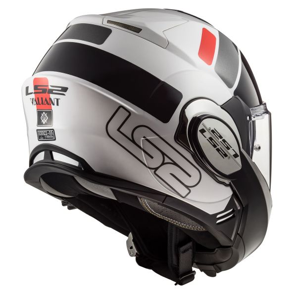 LS2 Valiant Prox White Red FF399 + Linkin Ride Pal III