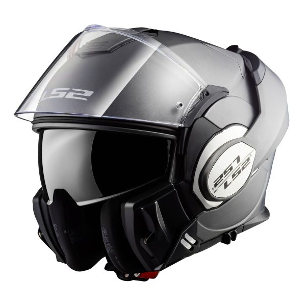 LS2 Valiant Solid Matt Titanium FF399 + Kit Bluetooth SMH5 Solo